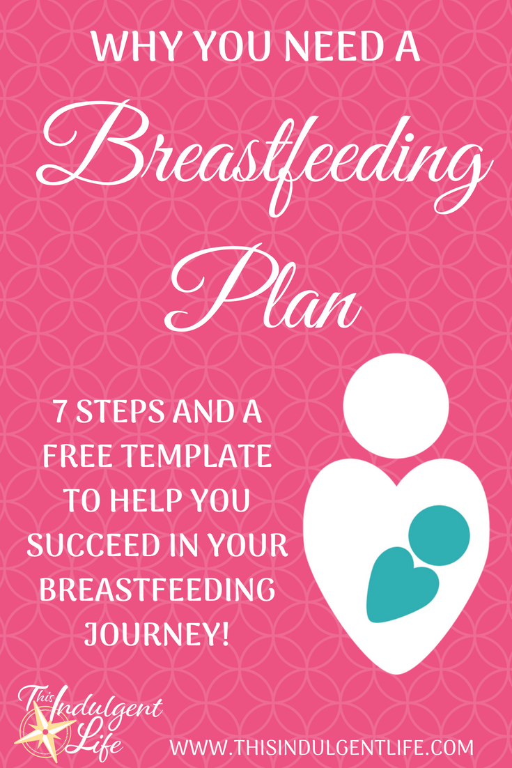 Why You Need A Breastfeeding Plan-7 Steps And A Free Template To Help You Succeed In Your Breastfeeding Journey | This Indulgent Life | Create a detailed plan of action to set yourself up for breastfeeding success. From birth to weaning this comprehensive breastfeeding plan workbook helps you think of every stage to meet your breastfeeding goals.