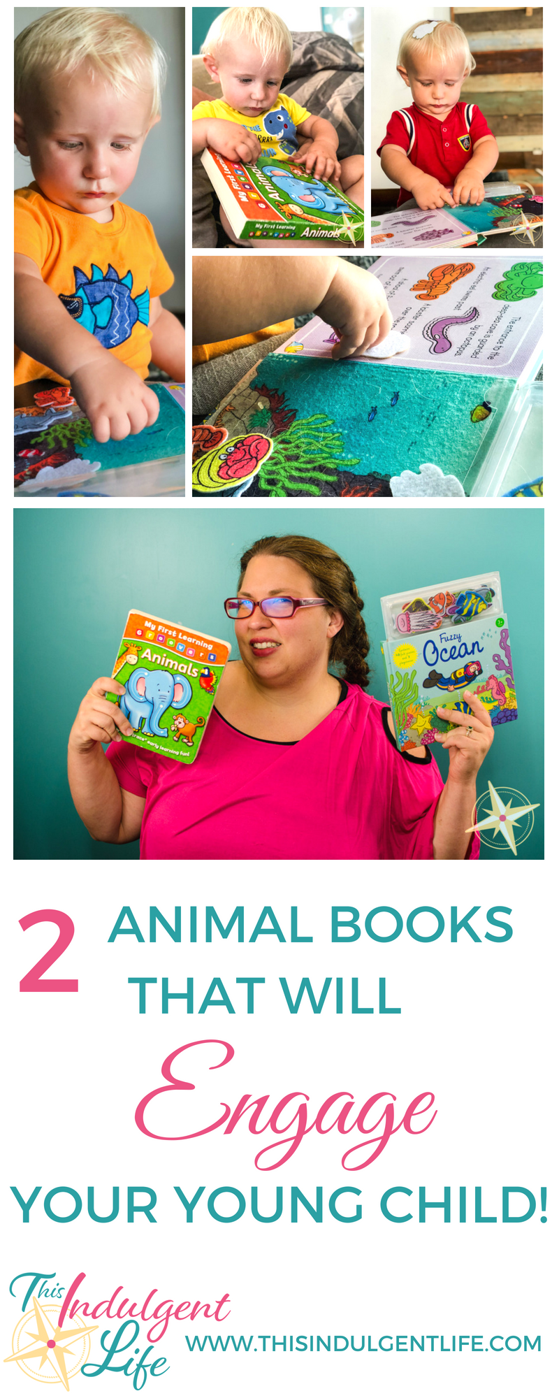 2 Animal Books That Will Engage Your Young Child | This Indulgent Life | Are you looking for new books to enchant your child? Here are two interactive animal books that my child loves! | #childrenbooksreview #animalbooksforkids #bookreviewsforkids #toddlerbooks #bestbooksfortoddler #childrensbooksfortoddlers #bestbooksforpreschoolers #kidsbooks #booksforpreschoolers #bestbookstolearnthealphabet #abcbooks #booksabouttheocean #oceanbooks #feltbooks #interactivechildrensbooks