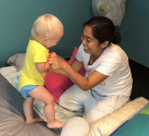 Meet our Helper Theresa- playing with Boogie