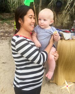 meet our domestic helper Theresa-on the beach