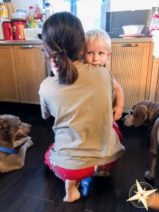 meet our domestic helper Theresa-hugging