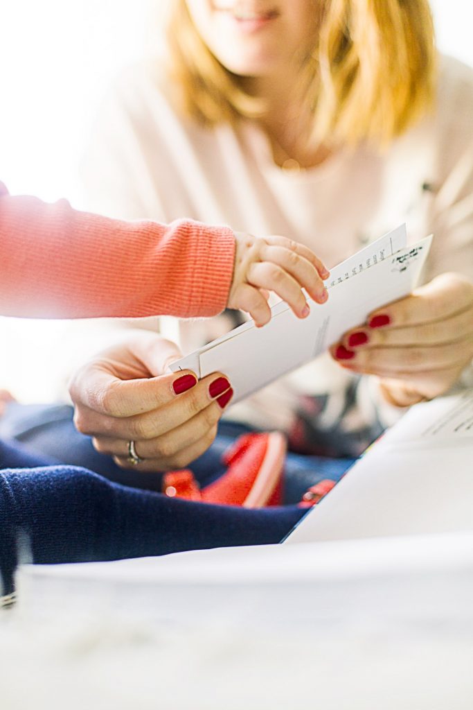 mother and daughter reminisching