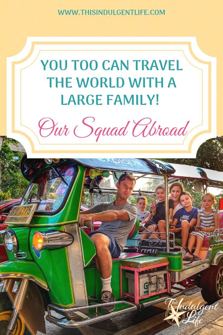 You Too Can Travel The World With A Large Family- Our Squad Abroad | Dream of taking your large family on a world-wide adenture? Afraid your kids are too young or you could never afford it? Our Squad Abroad gives helpful travel tips to help anyone make it a reality! | #largefamilytravel #travelwithkids #traveladvice #travelwithtoddlers #travelwithyoungkids #travelasia #travelaustralia #snorkelingwithkids #foodtravel #travelstories #familytravel